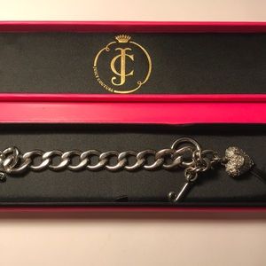 Juicy Couture Pave Heart silver bracelet